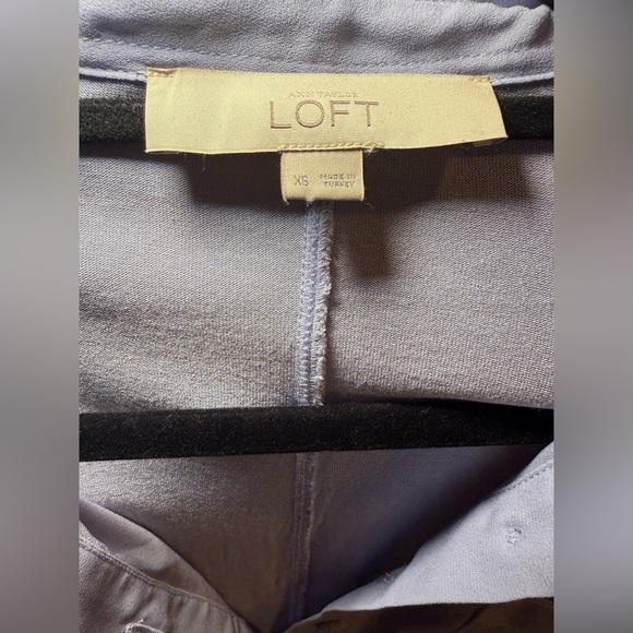 LOFT Light Blue Button-Up Blouse, XS- oversized - Picture 2 of 5